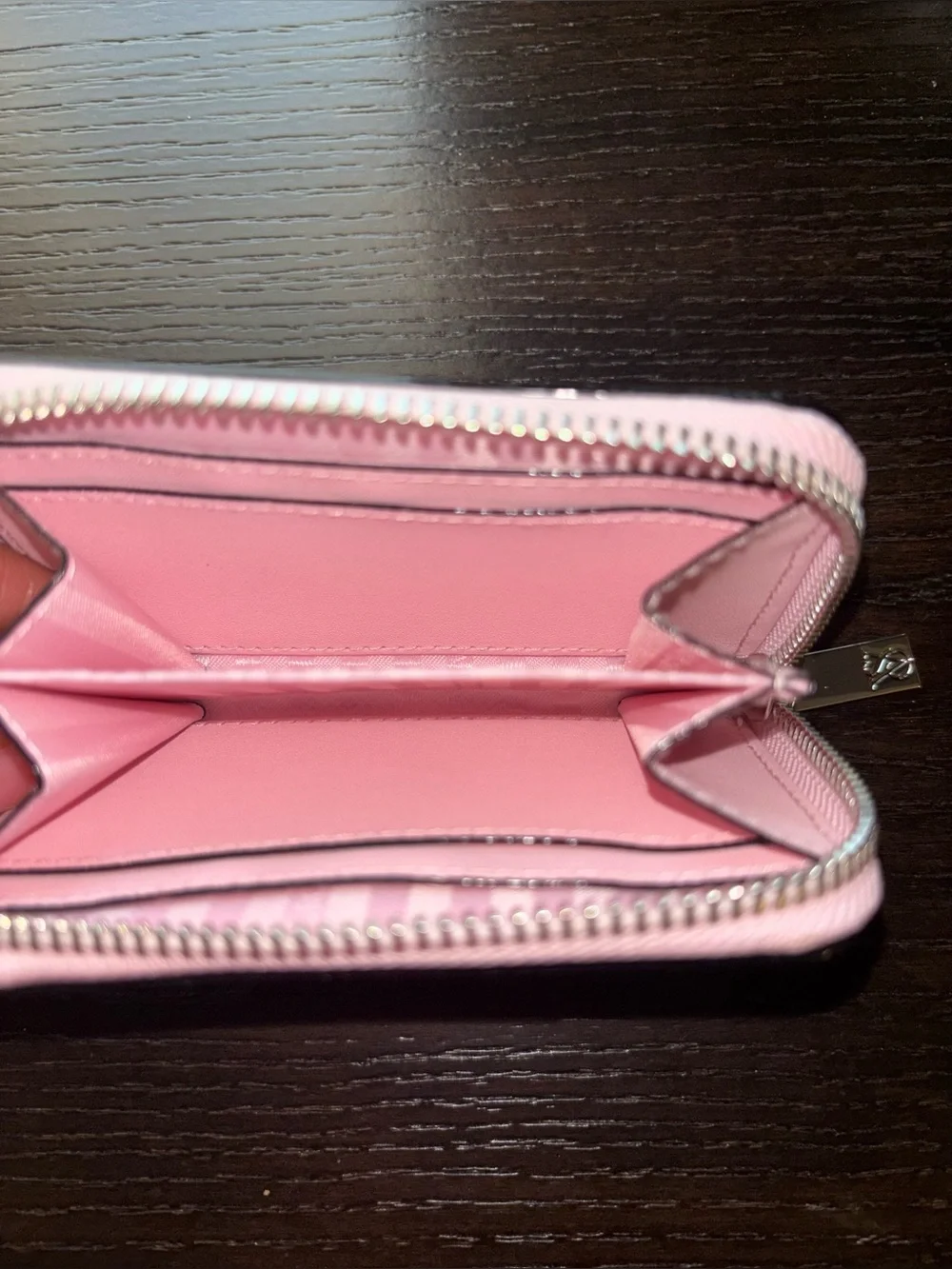 Victoria's Secret Heritage Pink & White Striped Zip Card Wallet - Picture 4 of 4